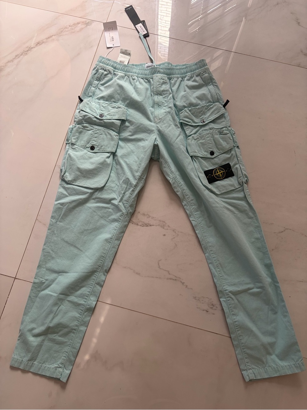 Stone Island Cargo Pants – Men’s – Light Mint/Aqua – New with Tags